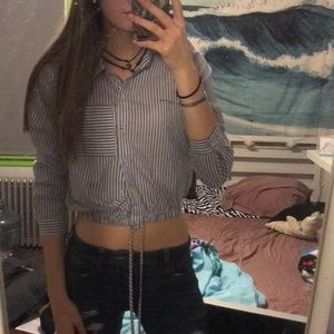 charlotte russe striped crop top
